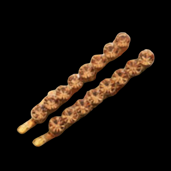 Accessories - NWOT Pair of Amber Gold Crystal Hair Pins